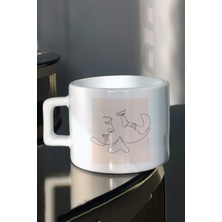 Sevgililer Günü Hediyesi Aşk Seninle Güzel Baskılı Espresso Çay Fincanı