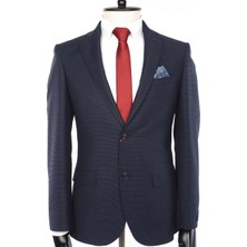 Jan Carlucci Yünlü Regular Drop 6 Ceket-Lacivert