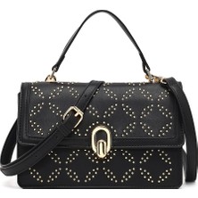 Derimod Kadın Siyah Taşlı Uzun Askılı Kol Çantası 25ABD264618