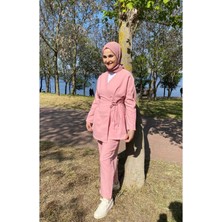 Miraydin Butik Kadın Yandan Bağlamalı Pensli Takım M101 - Pembe