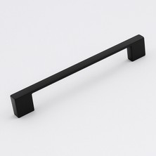 Badem10 Köprü 160 mm Siyah Metal Kulp Mobilya Çekmece Dolap Kapak Kulpu Dayanıklı Kulbu Kulpları Siyah