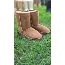 Bukond Kadın Lüx Süet Içi Kürklü Kışlık Kalın Taban Konforlu Bot