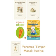 Everest Yayınları Beatrix Potter  7 - Turta ve Çörek Kalıbı Masalı + Beatrix Potter  10 - Bayan Moppet Masalı + Ilk Kitaplarım - Sebzeler (Ciltli) + Çağdaş Yorumla Nasreddin Hoca - Karikatür/şiir
