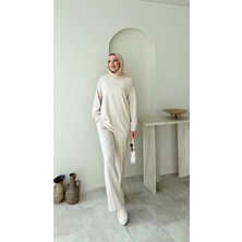 Miraydin Butik Kadın Tesettür Çimalı Pantolon İkili Takım M7154 - Bej