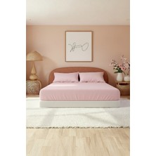 Anılsan Camelia Tek Kişi Düz Ranforce Çarşaf Set- Pudra %100 Pamuk