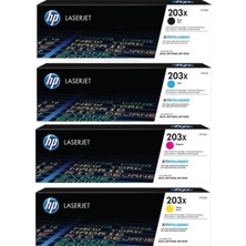 HP 203X  Toner 4'lü Set CF540X-CF541X-CF542X-CF543X M254DW
