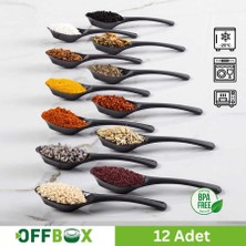 Offbox Mini Baharat Kaşığı Antrasit - 12 Adet