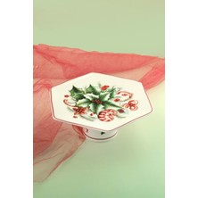 Bursa Porselen Dekor Winterberry Porselen Ayaklı Tabak