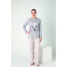 Confeo Kadın Penye Süprem Uzunkol Pijama Takım C840-923