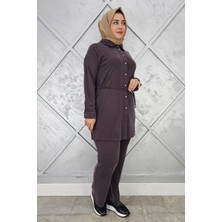 Pys Giyim Kadın Beli Kemer Detaylı Tesettür Takım