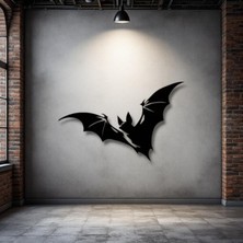 ste yarasa siluet metal duvar dekoru – minimal ve  tasarım