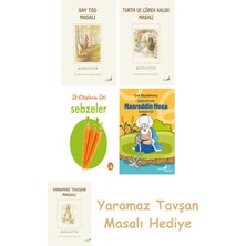 Everest Yayınları Beatrix Potter  18 - Bay Tod Masalı + Beatrix Potter  7 - Turta ve Çörek Kalıbı Masalı + Ilk Kitaplarım - Sebzeler (Ciltli) + Çağdaş Yorumla Nasreddin Hoca - Karikatür/şiir