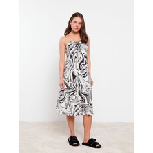 Lc Waikiki Yeni Sezon Kare Yaka Desenli Askılı Kadın Fantezi Gecelik