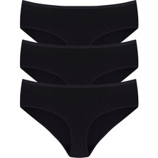 Arma Yıldız Kadın Bambu Külot Siyah 3'lü Paket Extra Yumuşak ve Esnek, Nefes Alan Kumaş