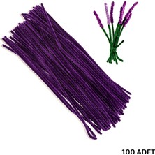 Roco Paper Co. Şönil Tel, El Işi, Dıy, Hobi ve Çiçek Yapım Teli, Mor, 100 Adet, 6 mm - 30 cm