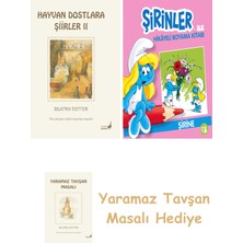 Everest Yayınları Beatrix Potter  22 - Hayvan Dostlara Şiirler 2 + Şirinler ile Hikâyeli Boyama Kitabı - Şirine + Yaramaz Tavşan Masalı