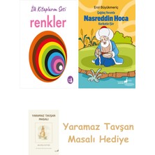 Everest Yayınları Ilk Kitaplarım - Renkler (Ciltli) + Çağdaş Yorumla Nasreddin Hoca - Karikatür/şiir + Yaramaz Tavşan Masalı