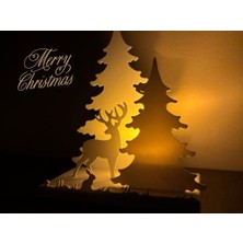 Yılbaşı Konsepti Ev Süsü Ledli Noel Ev Dekor Seti, Biblo LED Mumlar Hediye Christmas