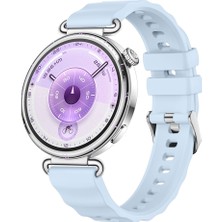 Sneezy Huawei Watch Gt6 41MM Ile Uyumlu Softflex Metal Tokalı Spor Silikon Akıllı Saat Kordonu