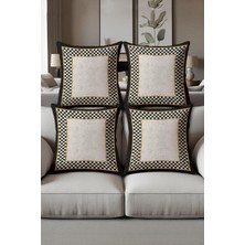 Dolce Mariee Dijital Baskılı Yumuşak Dokulu 4’lü Kırlent Kılıfı Takımı (43X43 Cm) KRL0036