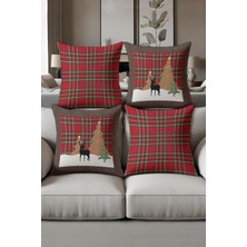 Dolce Mariee Dijital Baskılı Yumuşak Dokulu 4’lü Kırlent Kılıfı Takımı (43X43 Cm) KRL0044