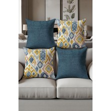 Dolce Mariee Dijital Baskılı Yumuşak Dokulu 4’lü Kırlent Kılıfı Takımı (43X43 Cm) KRL0086