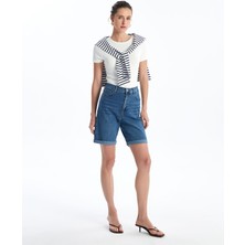 Lc Waikiki Yeni Sezon Bermuda Fit Kadın Jean Şort