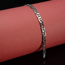 Silvalli 150 Mikron Rodyum Barlı Gümüş Bileklik