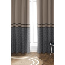 Dolce Mariee Parlak Saten Mikro Kumaş Çift Kanat Fon Perde Takımı PRD0006