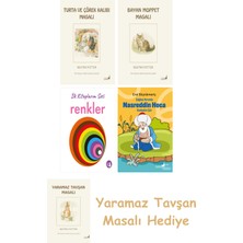 Everest Yayınları Beatrix Potter  7 - Turta ve Çörek Kalıbı Masalı + Beatrix Potter  10 - Bayan Moppet Masalı + Ilk Kitaplarım - Renkler (Ciltli) + Çağdaş Yorumla Nasreddin Hoca - Karikatür/şiir