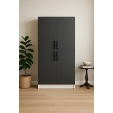 Demezler Mobilya 4 Kapaklı Çok Amaçlı Dolap (189×90×35 Cm)