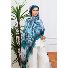 Eyşan İpek Floral Suluboya Desenli Dijital Soft Şal