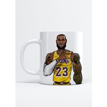 Lebron James Los Angeles Lakers Baskılı Porselen Kupa Bardak
