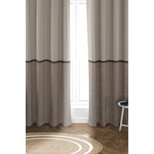 Dolce Mariee Parlak Saten Mikro Kumaş Çift Kanat Fon Perde Takımı PRD0008