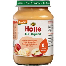Holle Organik Spelt Buğdaylı, Elma, Muz Püresi