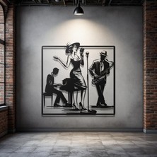 STE Metal Duvar Dekoru – Caz Müzik Grubu Tasarımı Modern Minimalist Ev Ofis Salon Duvar Aksesuarı