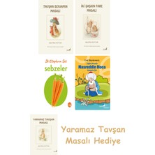 Everest Yayınları Beatrix Potter  4 - Tavşan Benjamin Masalı + Beatrix Potter  5 - Iki Şaşkın Fare Masalı + Ilk Kitaplarım - Sebzeler (Ciltli) + Çağdaş Yorumla Nasreddin Hoca - Karikatür/şiir