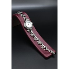 Prestige 925 Ayar Gümüş Kadın Saati (Kadın Gümüş Saat) Markazit Taşlı 902371