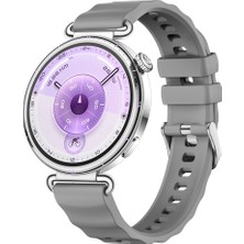 Sneezy Huawei Watch Gt6 41MM Ile Uyumlu Softflex Metal Tokalı Spor Silikon Akıllı Saat Kordonu