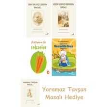 Everest Yayınları Beatrix Potter  8 - Bay Balıkçı Jeremy Masalı + Beatrix Potter  23 - Küçük Domuz Robinson Masalı + Ilk Kitaplarım - Sebzeler (Ciltli) + Çağdaş Yorumla Nasreddin Hoca - Karikatür/şiir
