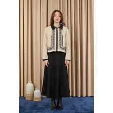 Loreen Kadın Nakış Detaylı Kısa Ceket 20719