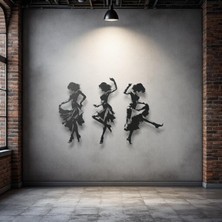 Dans Eden Mutlu Kadın – Metal Duvar Dekoru | Modern Sanat & Estetik Hediye