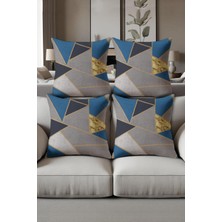 Dolce Mariee Dijital Baskılı Yumuşak Dokulu 4’lü Kırlent Kılıfı Takımı (43X43 Cm) KRL0020