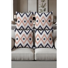 Dolce Mariee Dijital Baskılı Yumuşak Dokulu 4’lü Kırlent Kılıfı Takımı (43X43 Cm) KRL0076