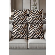 Dolce Mariee Dijital Baskılı Yumuşak Dokulu 4’lü Kırlent Kılıfı Takımı (43X43 Cm) KRL0037