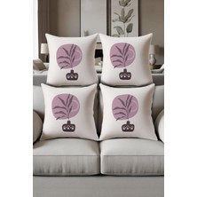 Dolce Mariee Dijital Baskılı Yumuşak Dokulu 4’lü Kırlent Kılıfı Takımı (43X43 Cm) KRL0080