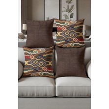 Dolce Mariee Dijital Baskılı Yumuşak Dokulu 4’lü Kırlent Kılıfı Takımı (43X43 Cm) KRL0085