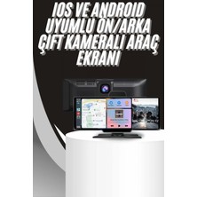 Marsilyan 4K 10.2 Inç Çift Kameralı Araç Multimedya Ekranı Carplay Kablosuz Tüm Cihazlara Uyumlu