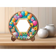 Altınuç Art Design Mdf Malzemeden Çocuklar Için 14X14 cm Uv Baskılı Altıgen Fotoğraf Çerçeve V4