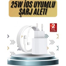 Marsilyan 15/Pro/Pro Max 20W İOS Uyumlu Hızlı Şarj Aleti Adaptörlü Beyaz